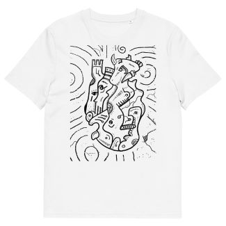 Psychedelic Animals Organic Cotton T-Shirt – White