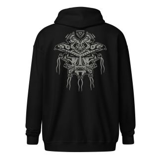 Predator Zip Art Hoodie – Gray