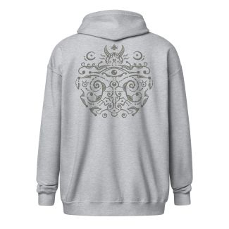 The Great Eye Zip Art Hoodie – Gray