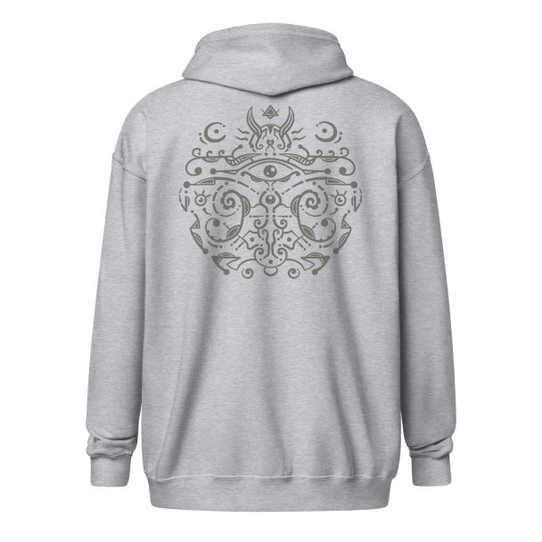 The Great Eye Zip Art Hoodie – Gray