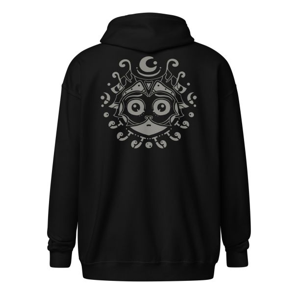 Ghibli Zip Art Hoodie – Gray